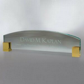 Heath Curved Top Brass Base Nameplate